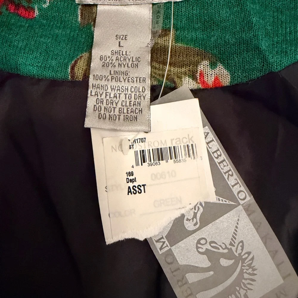 Alberto Makali Green Floral Open-Front Knit Cardigan - Picture 2 of 8